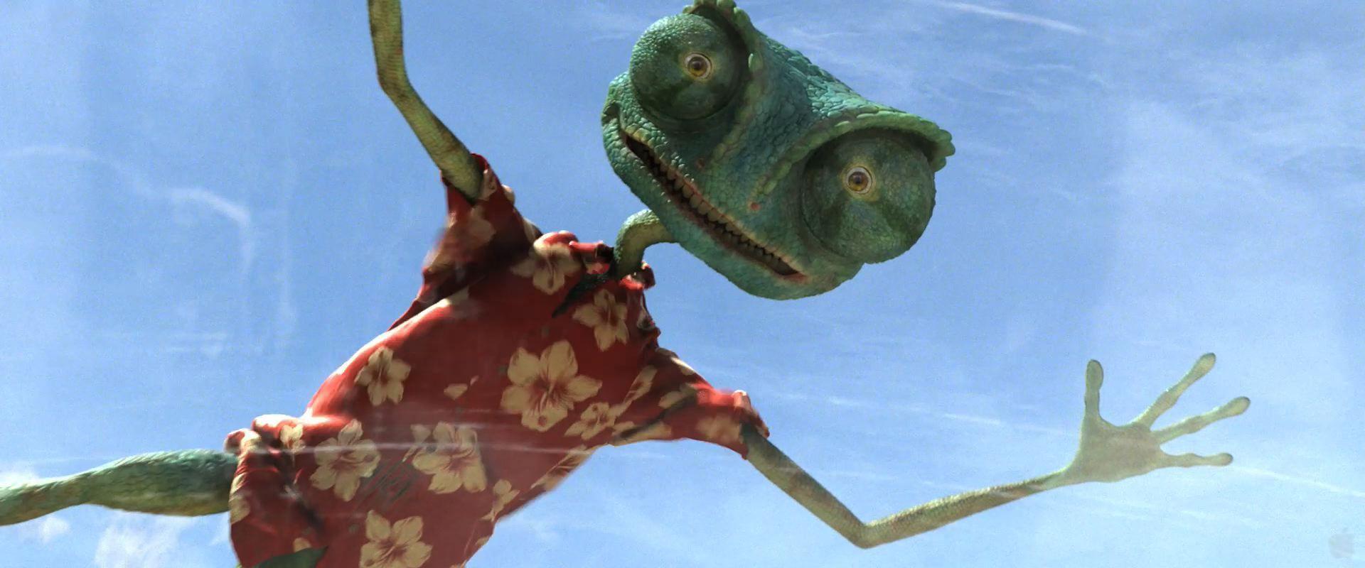 Chameleon on a Windshield from Rango Desktop Wallpaper