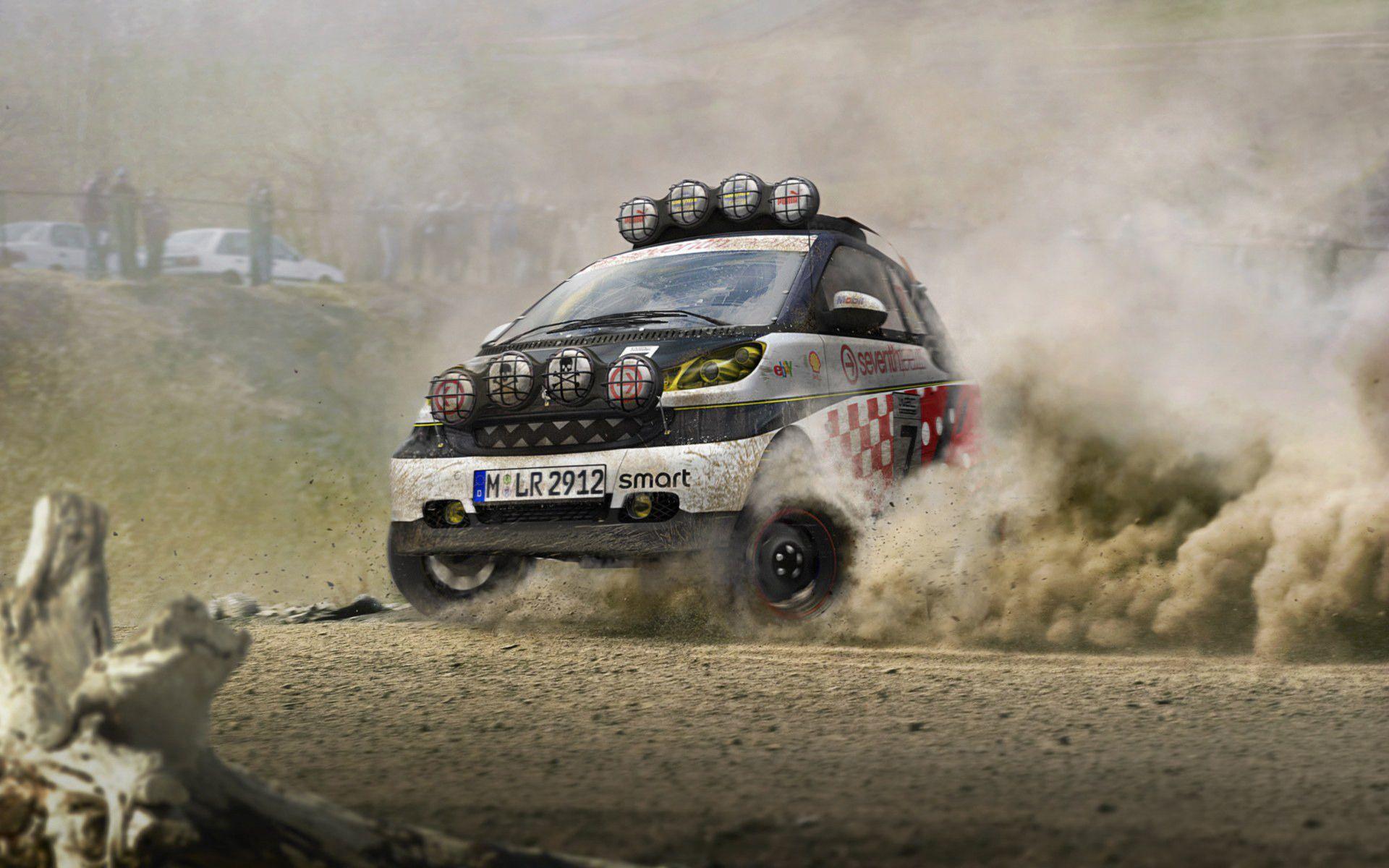 Smart rally car HD wallpaper