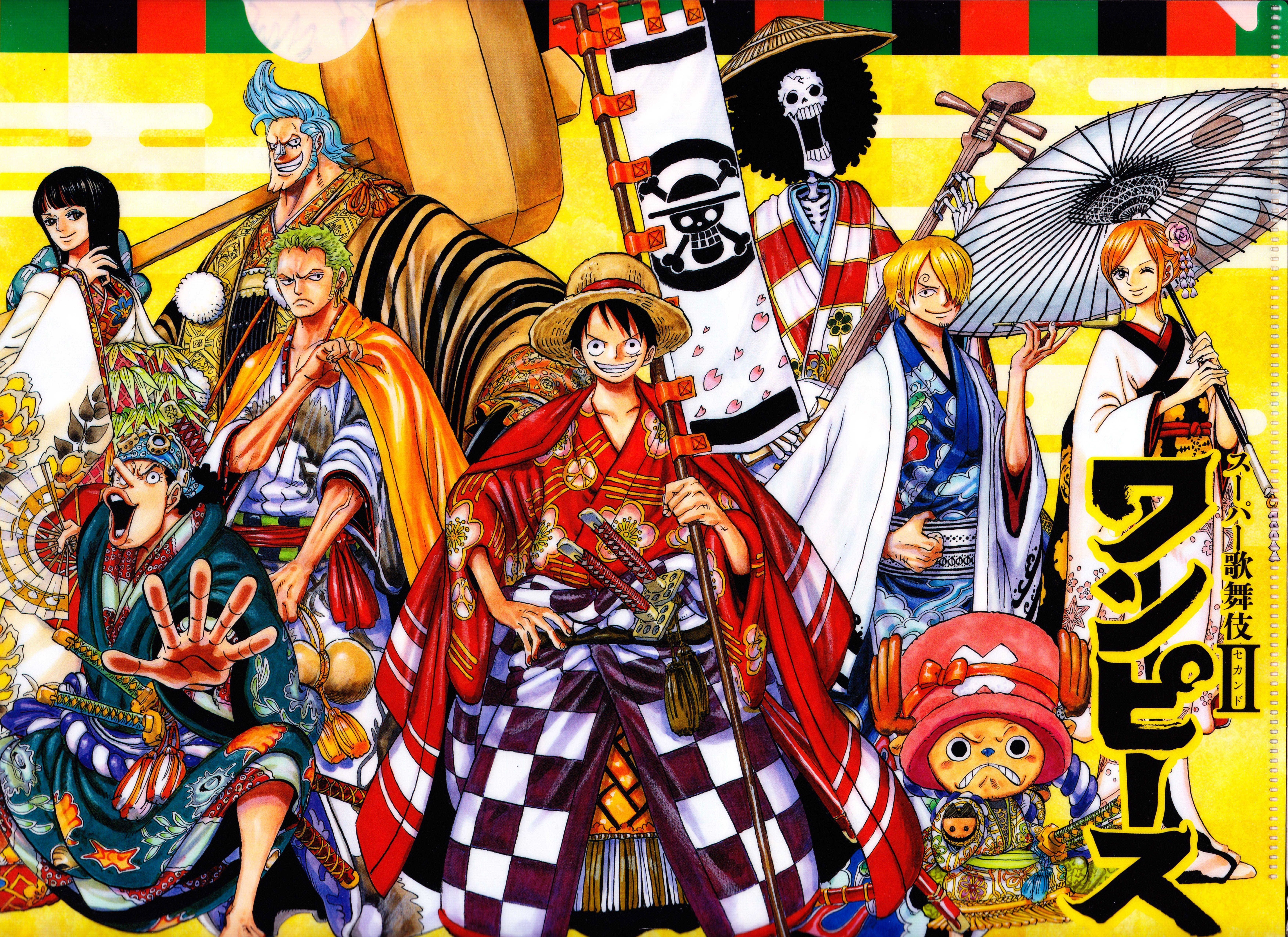 One Piece Straw Hat Pirates Heart Pirates 4K Wallpaper 6137