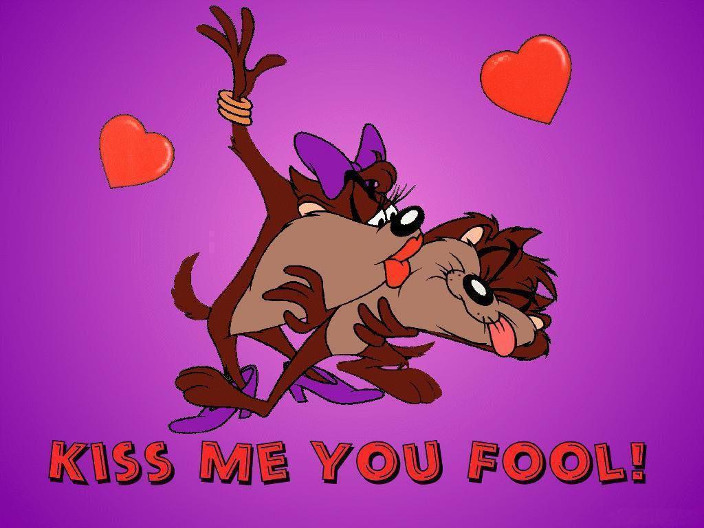 Tazmania Taz Kiss Me You Fool Cartoons Bandit 1024x768