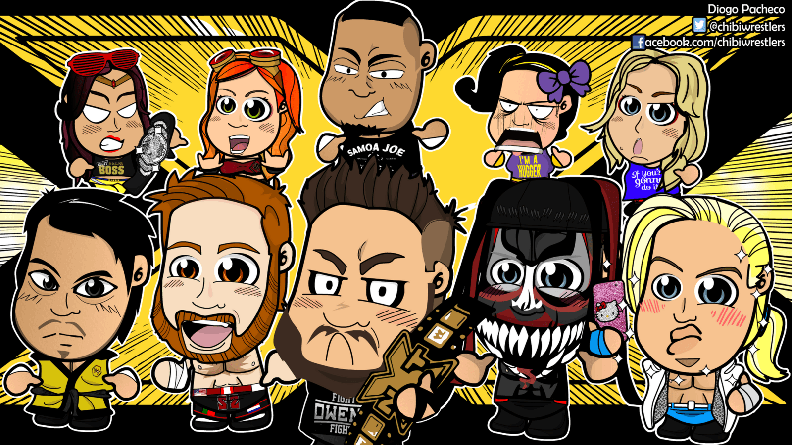 WWE NXT Paige, Emma, Bayley and Summer Wallpaper