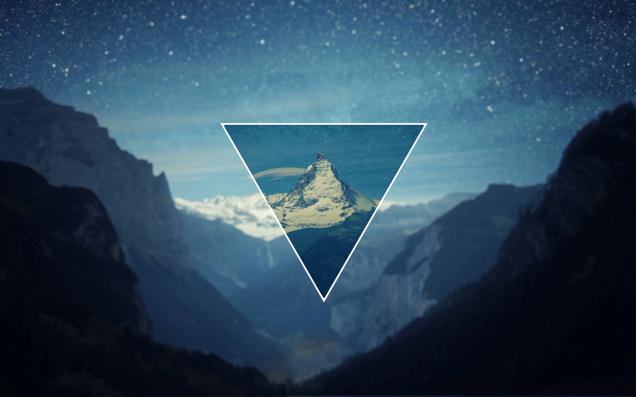 Art in combination with a beautiful landscape photo Matterhorn