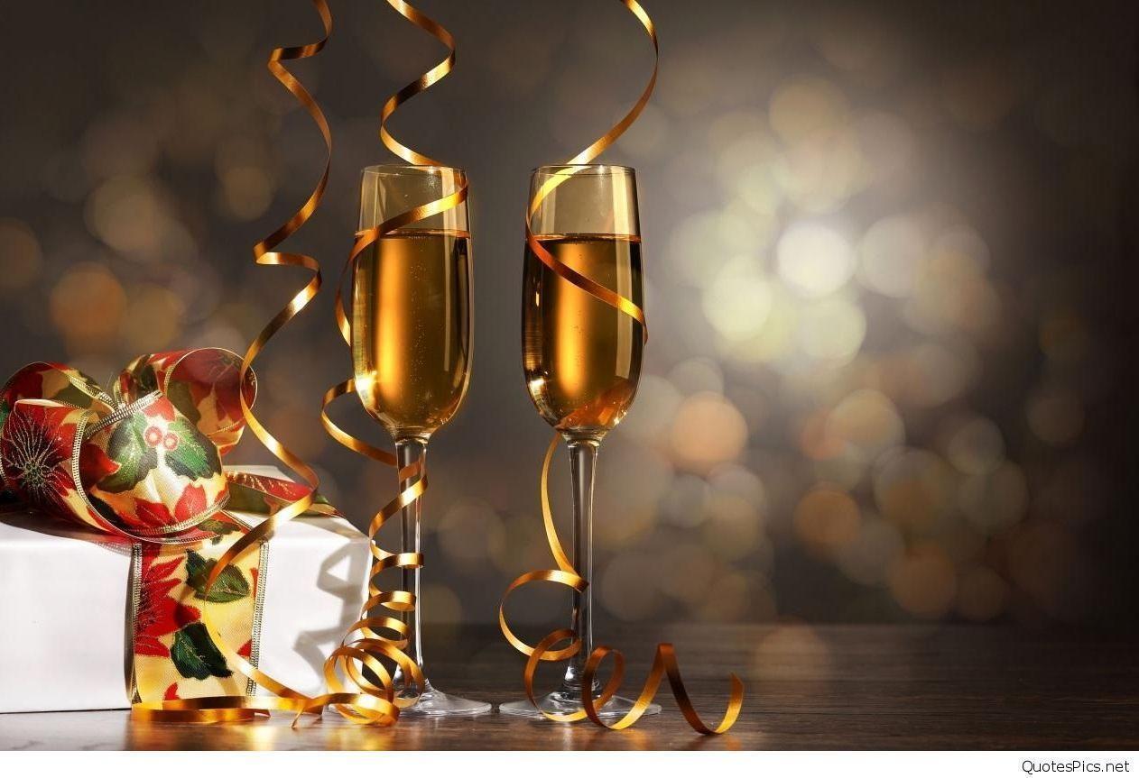 Happy new year 2017 HD wallpaper & champagne