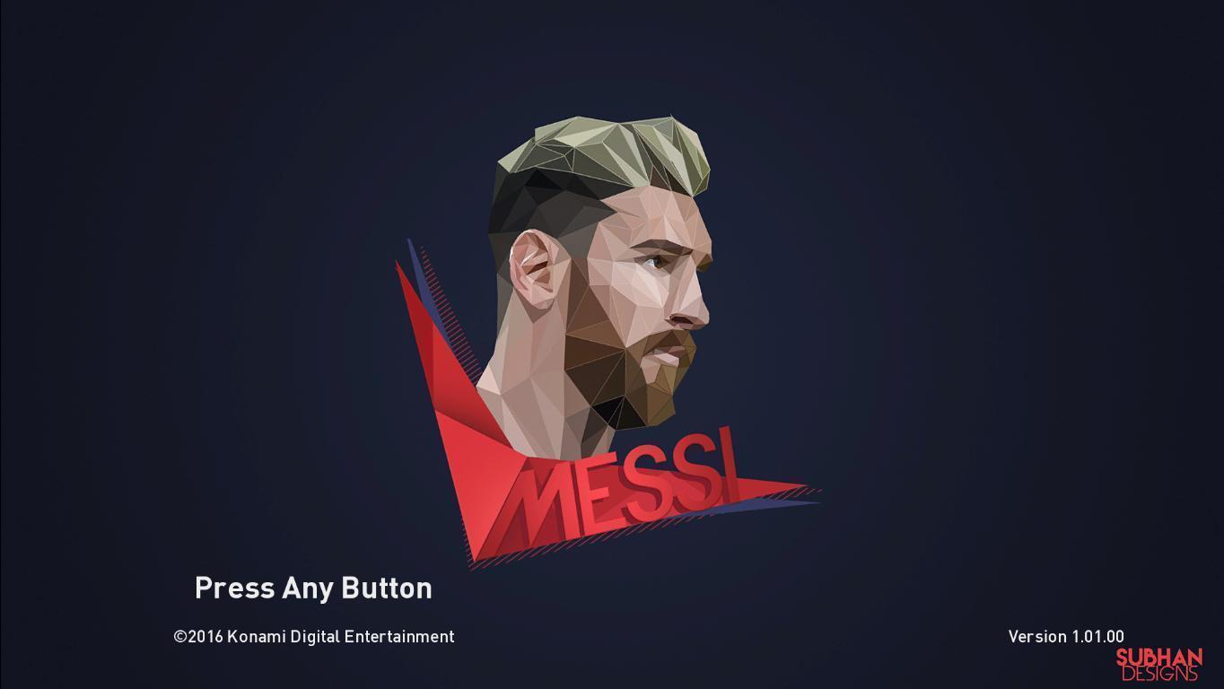 PES 2017 Lionel Messi Polyart StartScreen