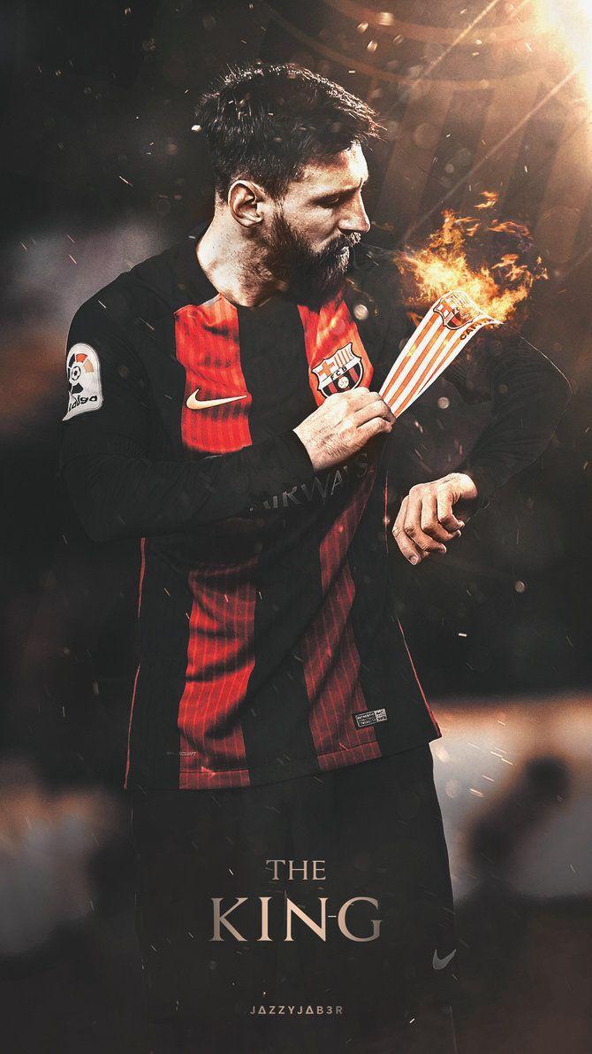 THE KING. Leo Messi (Lockscreen Wallpaper)