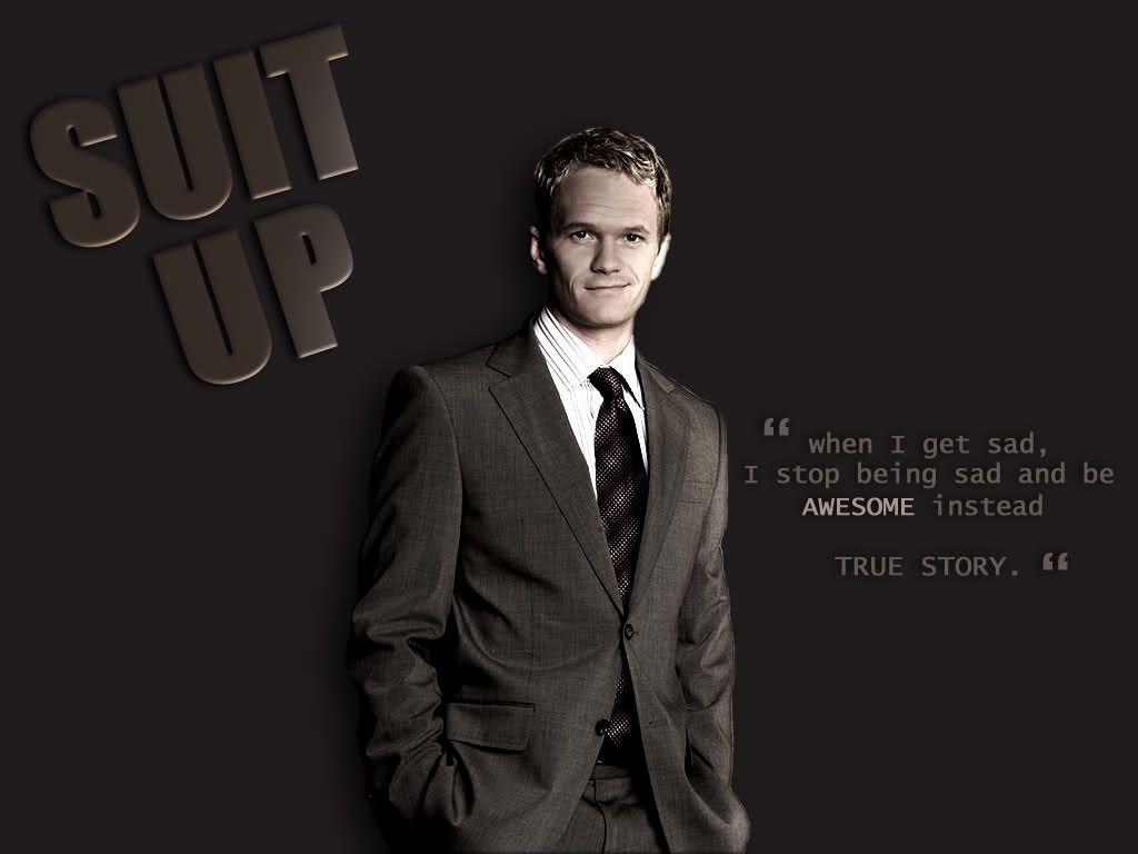 Suit Up, barney stinson, funny, himym, sayings, text, HD wallpaper
