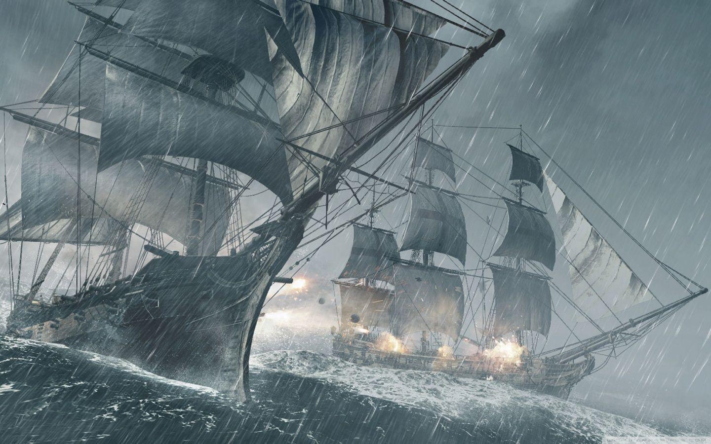 Assassins Creed IV Black Flag Ships HD desktop wallpaper