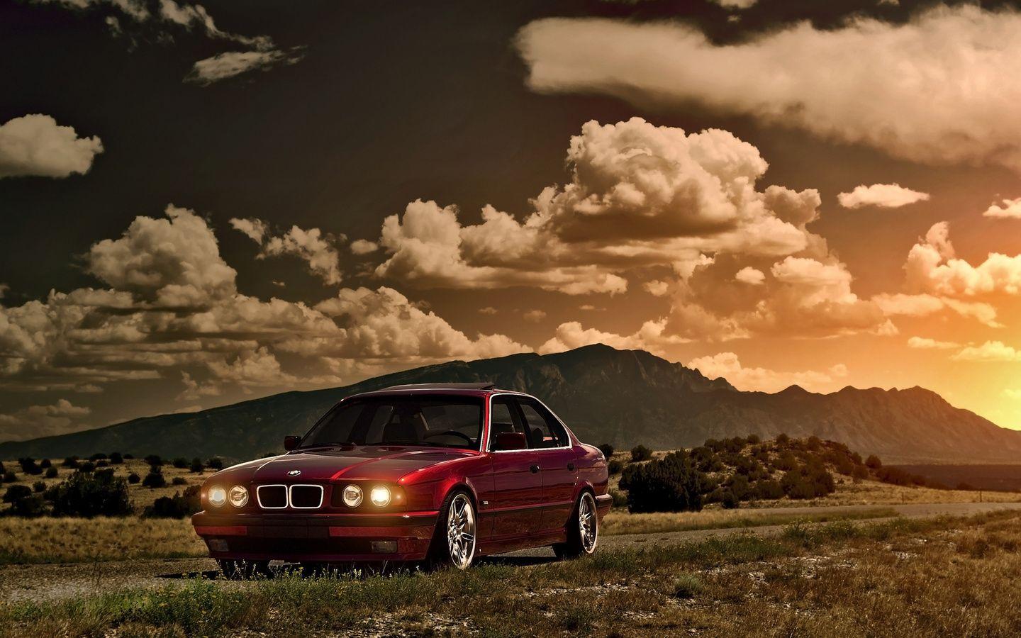 The Sun, Red, Blik, E Front, Bmw, Red, 5 Series, Bmw