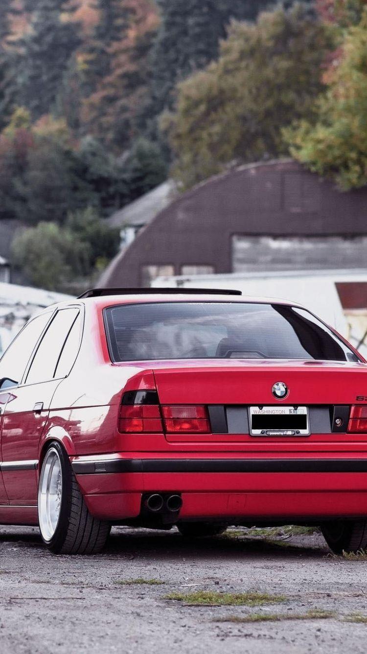 Download Wallpaper 750x1334 Bmw, E Red, Cars, Side view, Sports