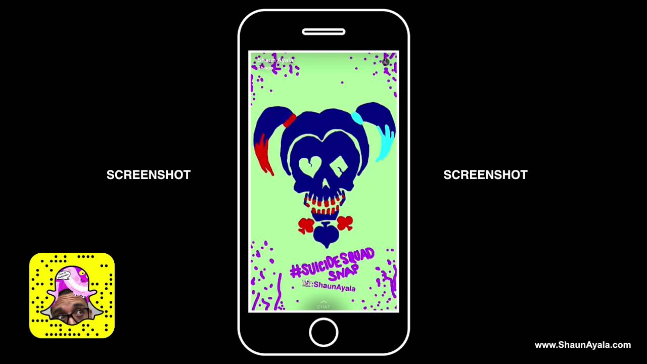 Snapchat: Suicide Squad Snap Art Mobile Wallpaper