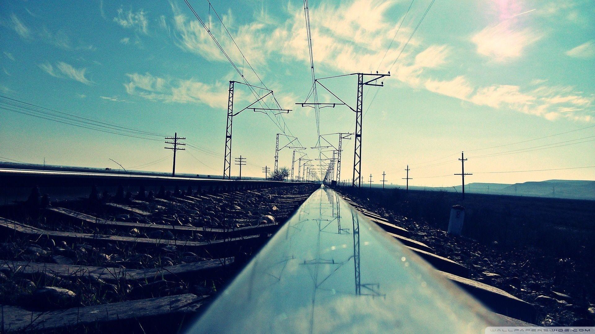 Railway Track HD desktop wallpaper, Widescreen, High Definition