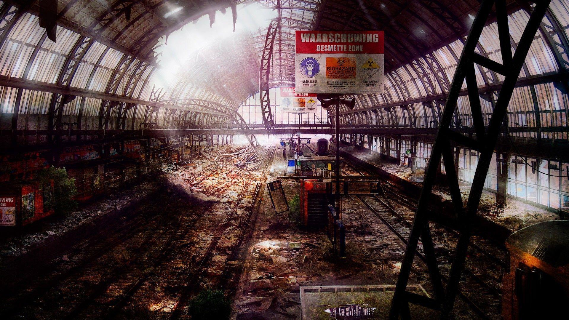 Abandoned City Dystopia Wallpaper