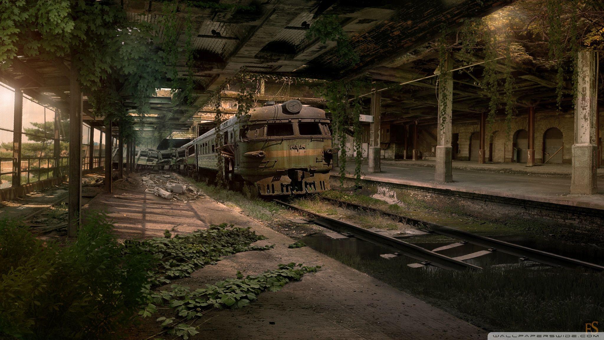 Abandoned Train Station HD desktop wallpaper, High Definition