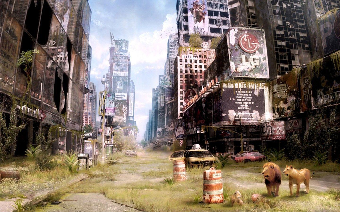 Abandoned Times Square in New York 32202 Wallpaper