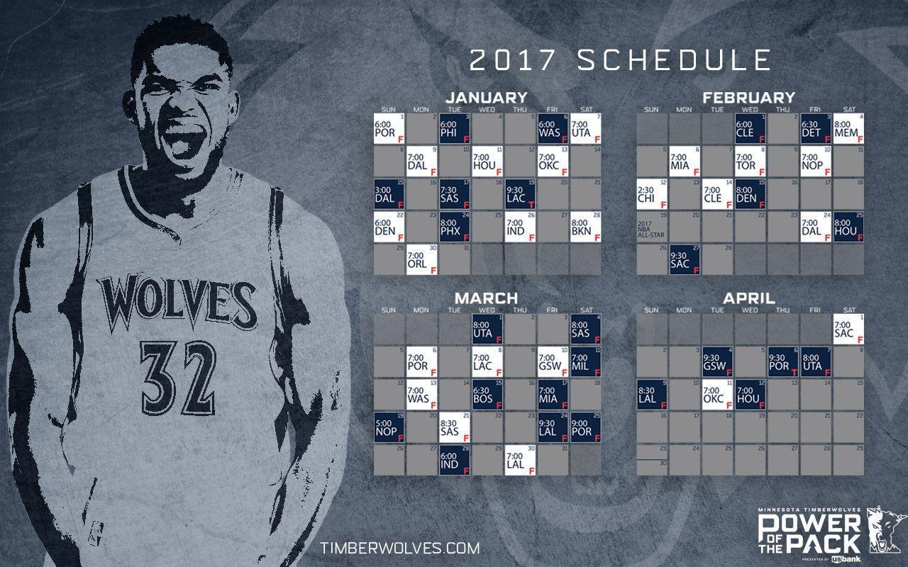 Mn Timberwolves Schedule | Examples and Forms