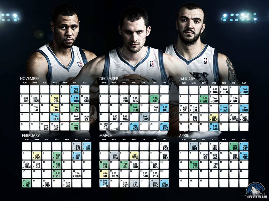 Timberwolves Schedule 2023 24 Printable