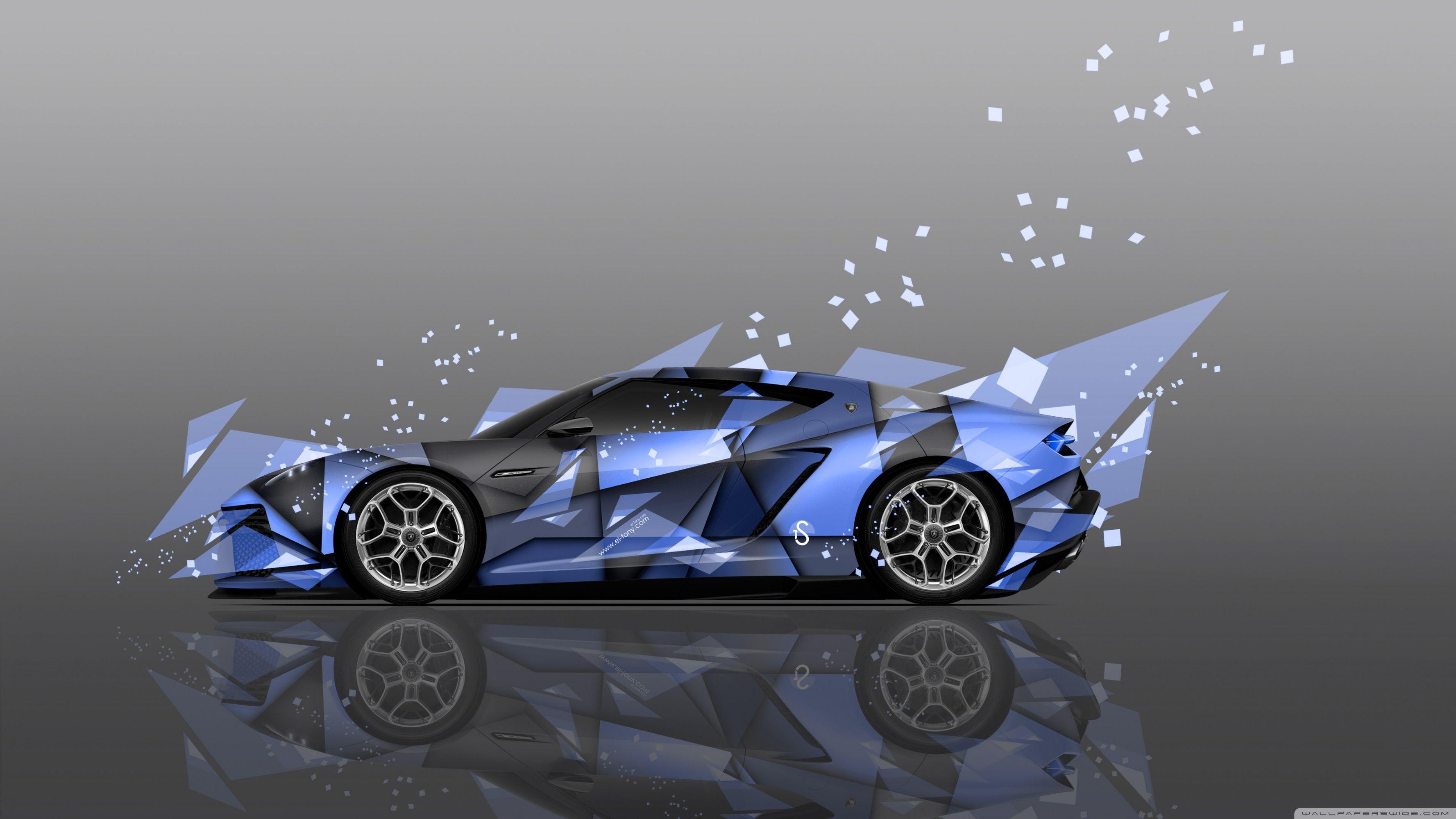 Lamborghini Asterion Side Abstract Aerography Car design