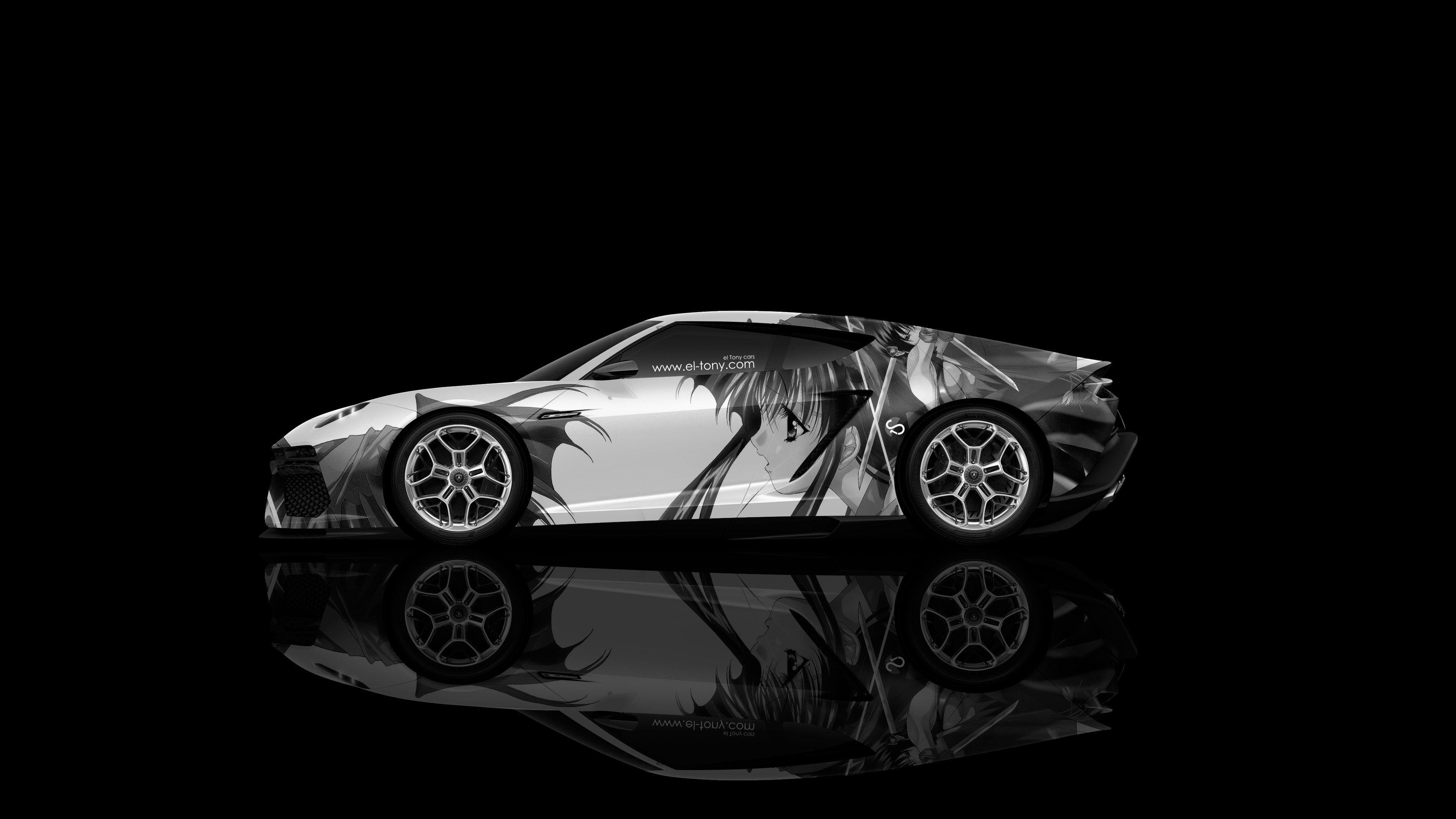 4K Lamborghini Asterion Side Anime Aerography Car 2014