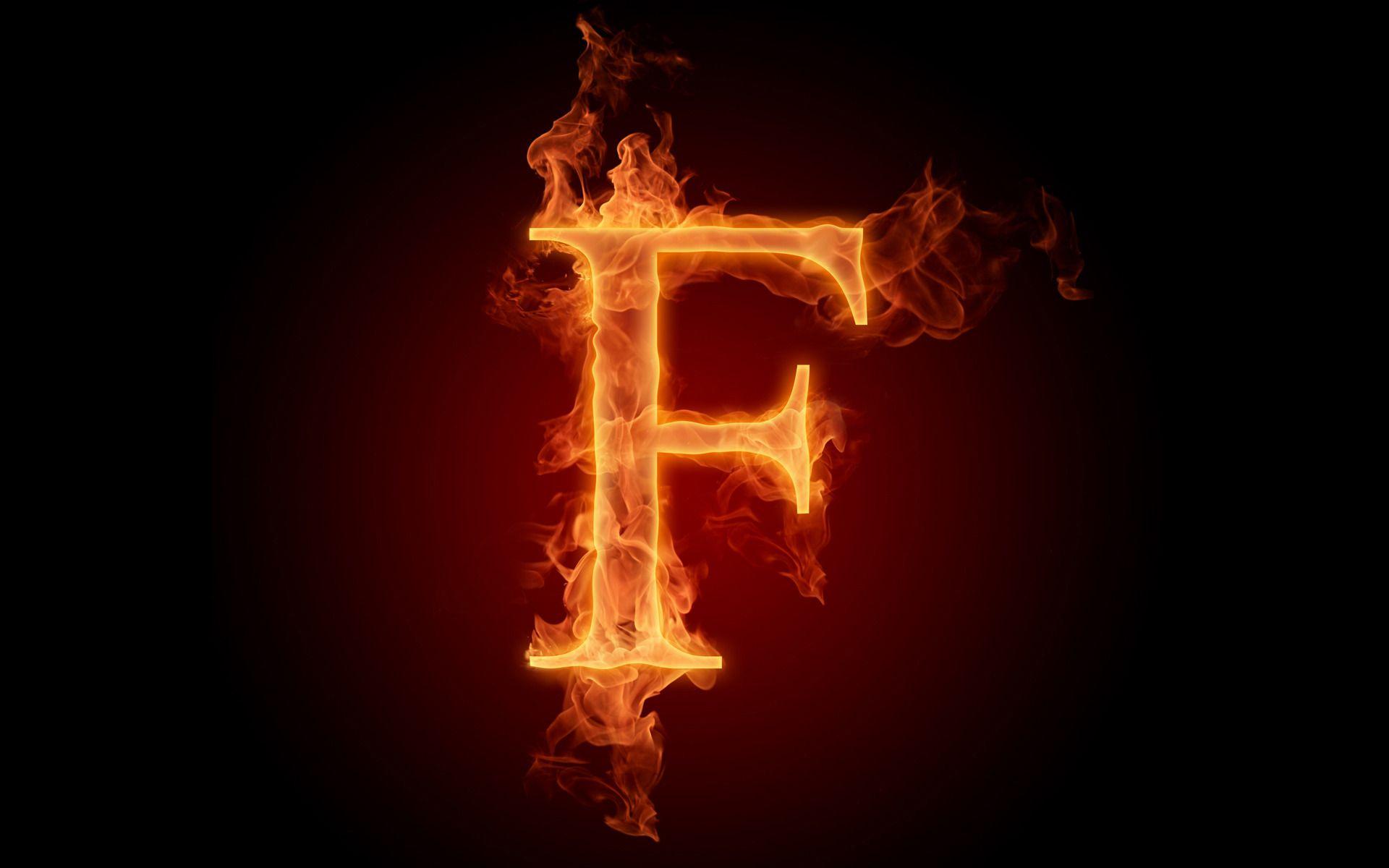 Fire Fonts Letters and Fiery Numbers 1920*1200 NO.6