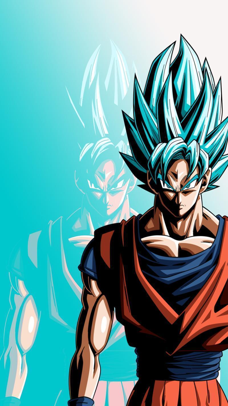 Download goku blue wallpaper to your cell phone, dragon