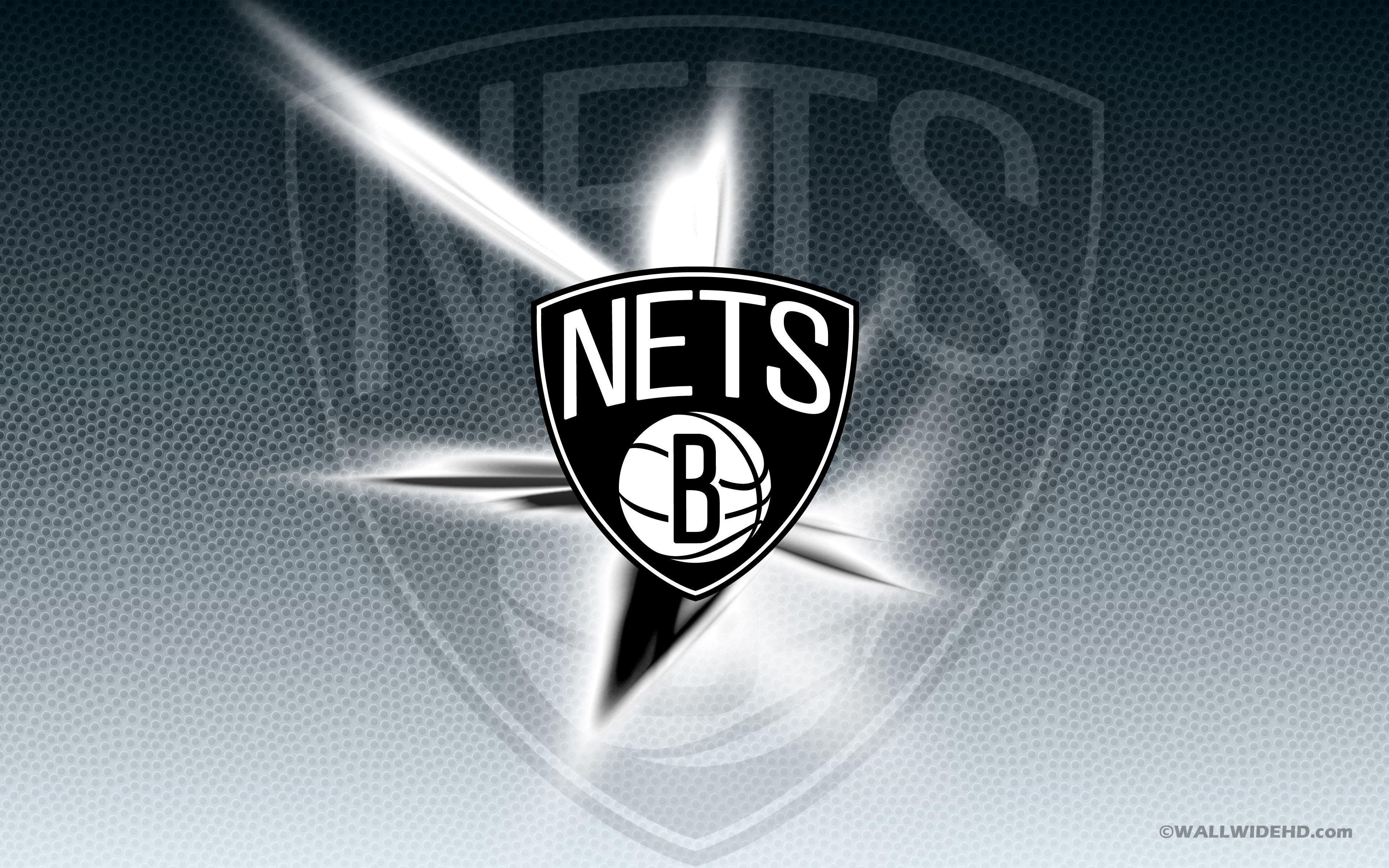Download Brooklyn Nets Patterned Logo Wallpaper  Wallpaperscom
