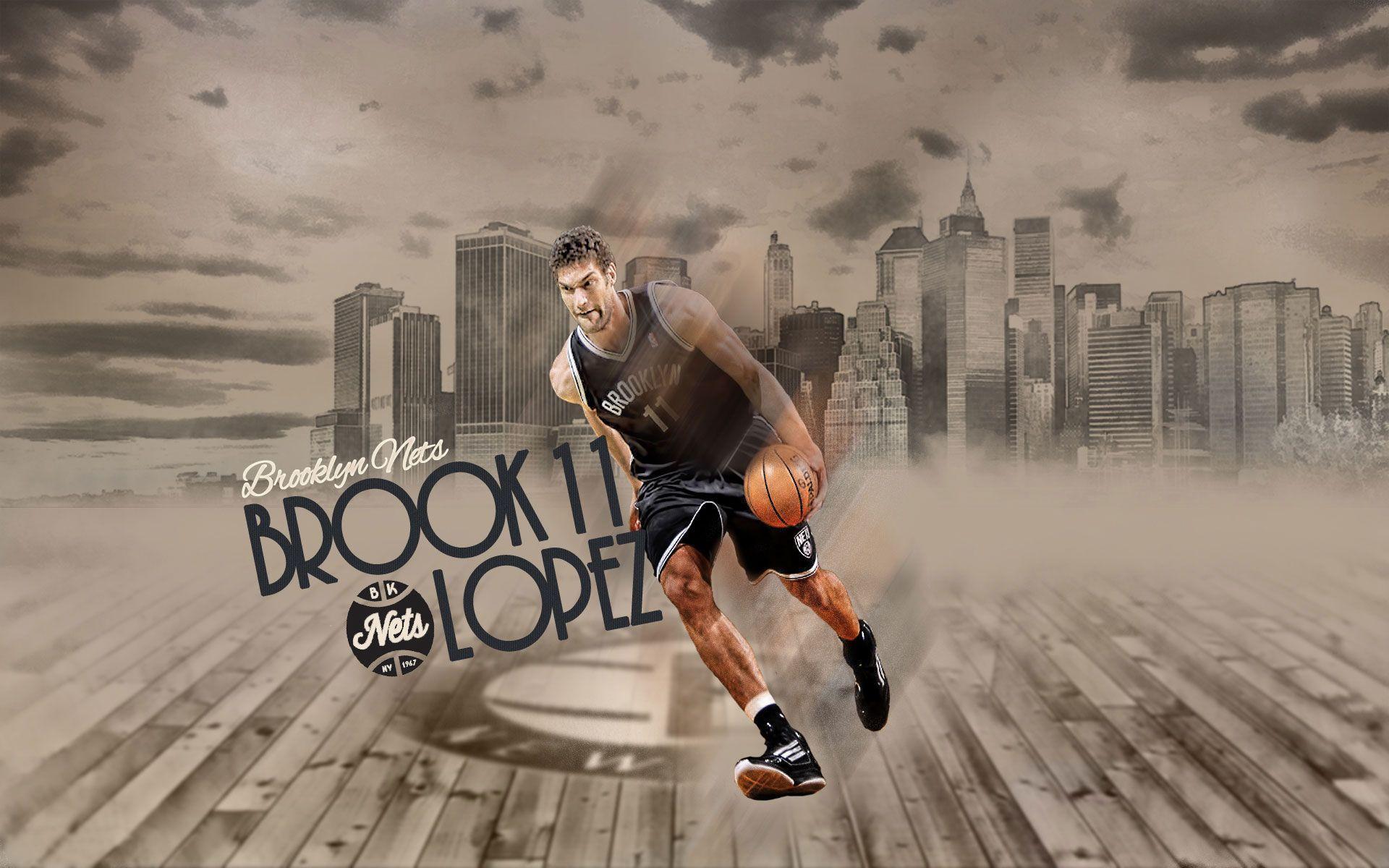 Brook Lopez Brooklyn Nets 1920×1200 Wallpaper. Basketball