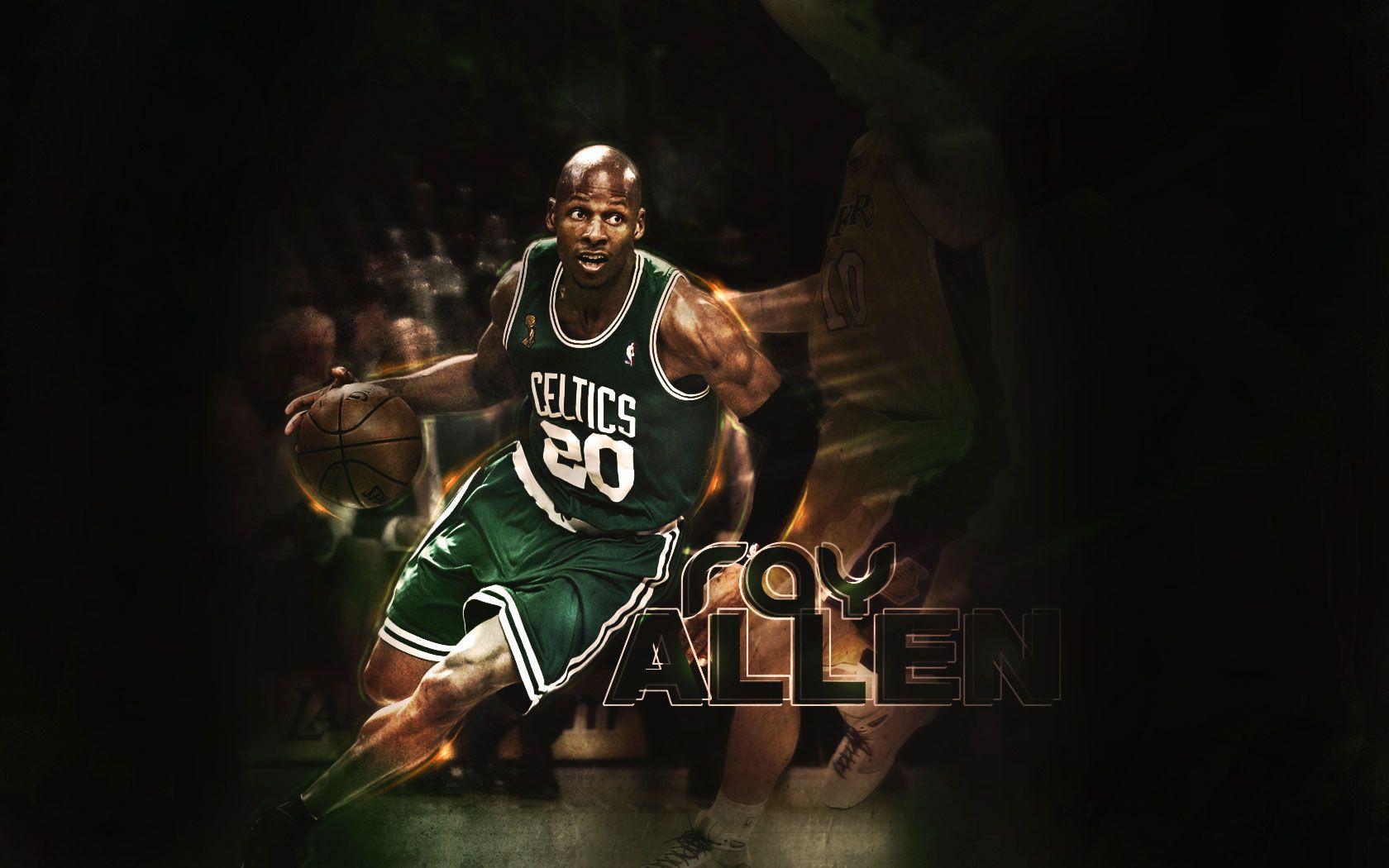 Download Celebrity NBA Star Ray Allen Wallpaper