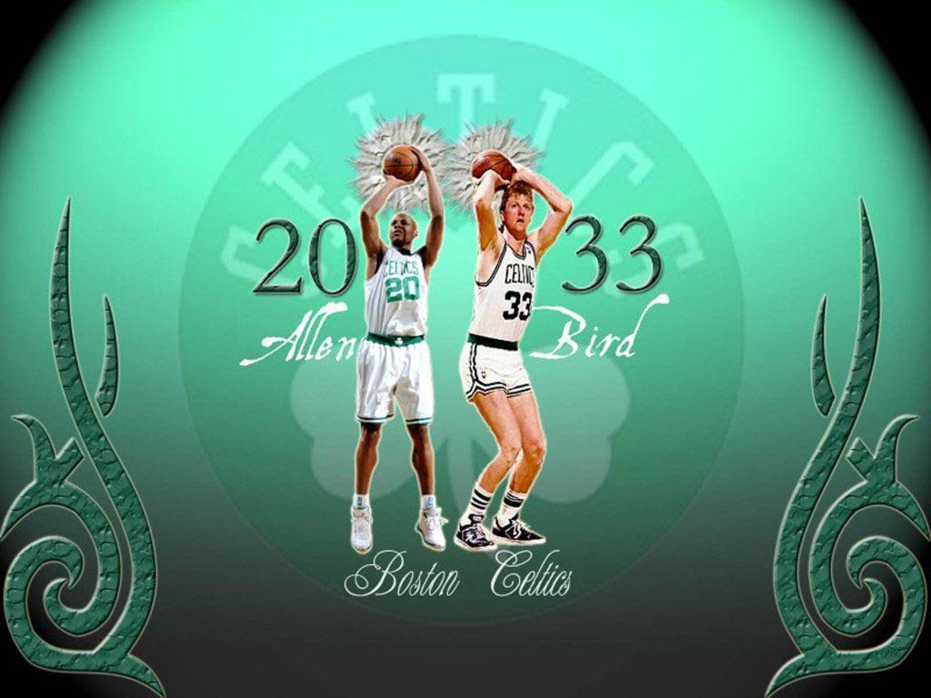 Larry Bird and Ray Allen Celtics Wallpaper. Basketball Wallpaper