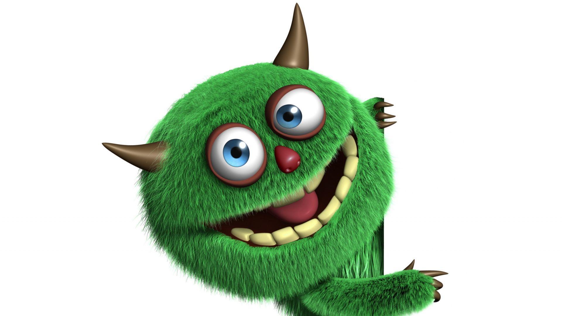 Download Wallpaper 1920x1080 3D, monster, cute, funny, furry Full