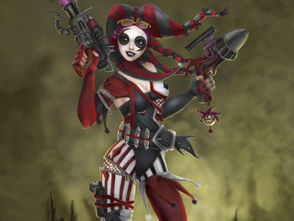 Harley Quinn Gun Diva Wallpaper Sh. Art and such