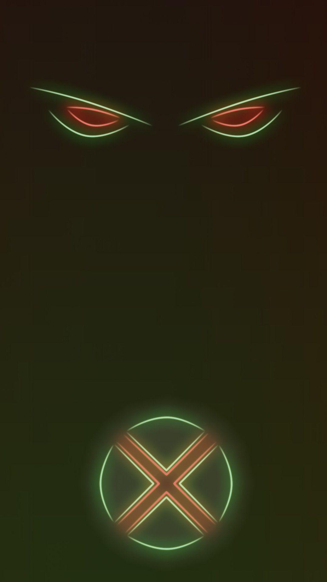 Neon Light Superhero Martian Manhunter 1080 x 1920 Wallpaper