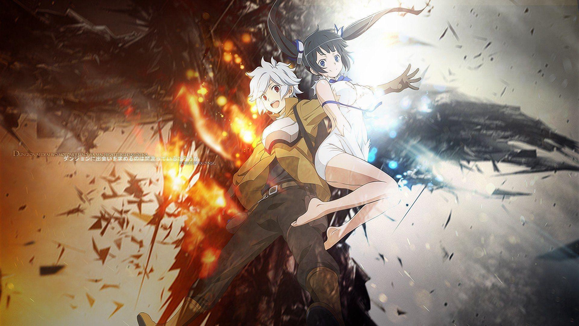 HD wallpaper: anime girls, artwork, Dungeon ni Deai wo Motomeru no wa  Machigatteiru Darou ka