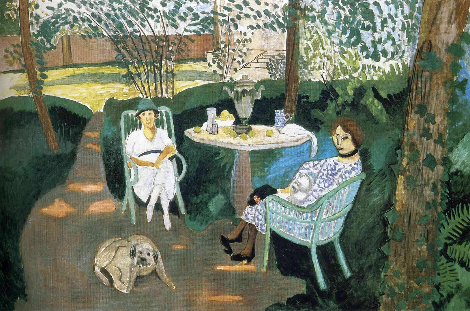 Tea In The Garden Matisse Wallpaper Image
