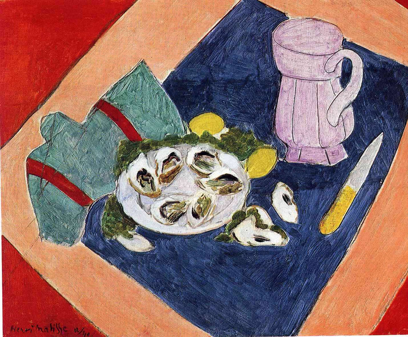 Still Life With Oysters Matisse Wallpaper Image