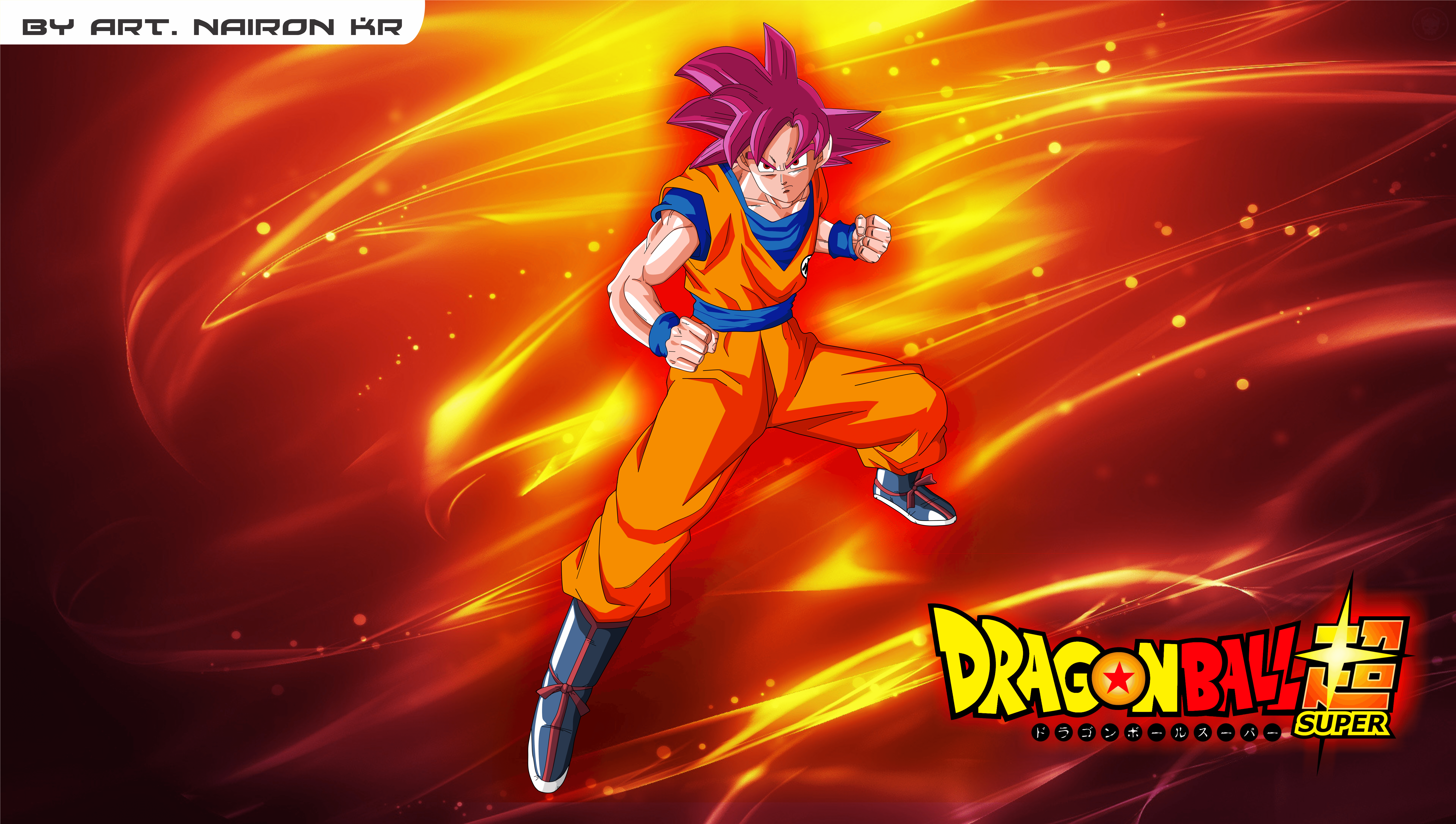 Goku SSJ God 8k Ultra HD Wallpaper. Background Imagex4802