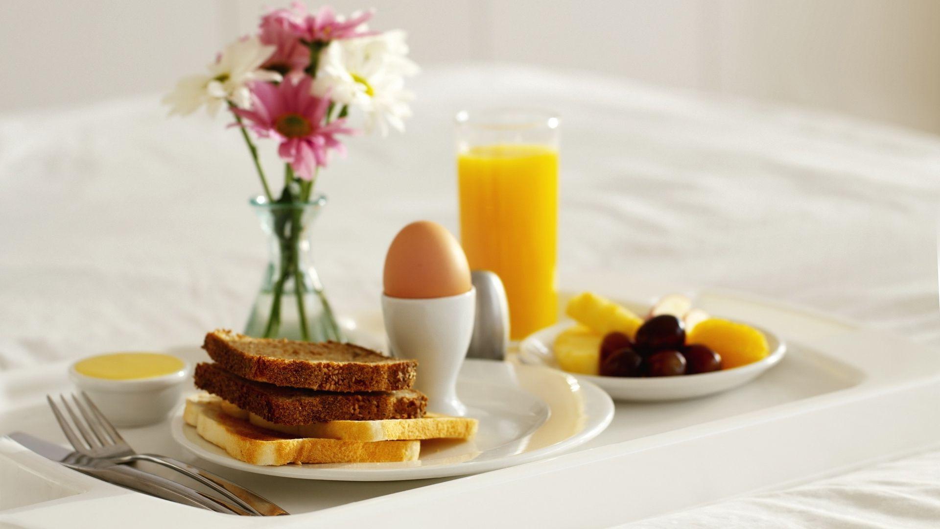 Download Wallpaper 1920x1080 Breakfast, Egg, Juice, Toasts, Laying
