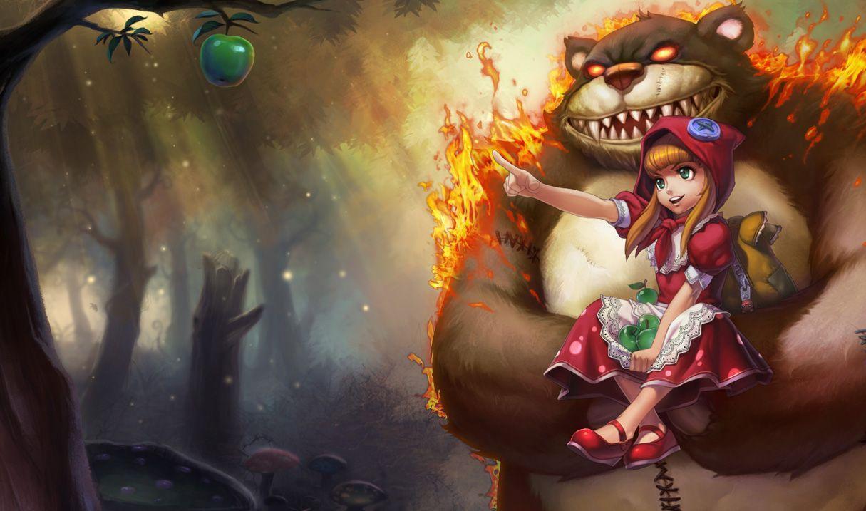 Red Riding Annie Skin of Legends Wallpaper