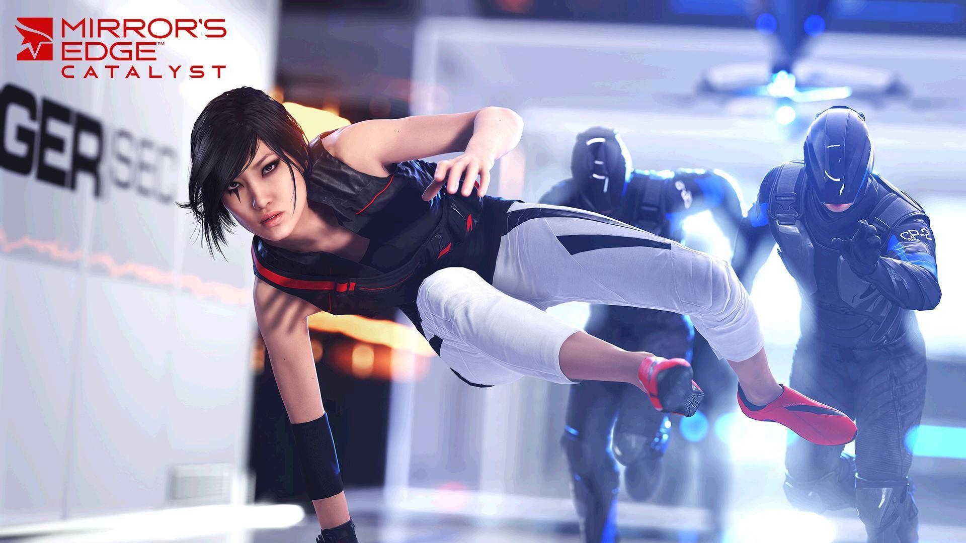 2520x1080] I made an ultra-wide Mirror's Edge wallpaper of old Faith, and  new Faith. • /r/wallpapers