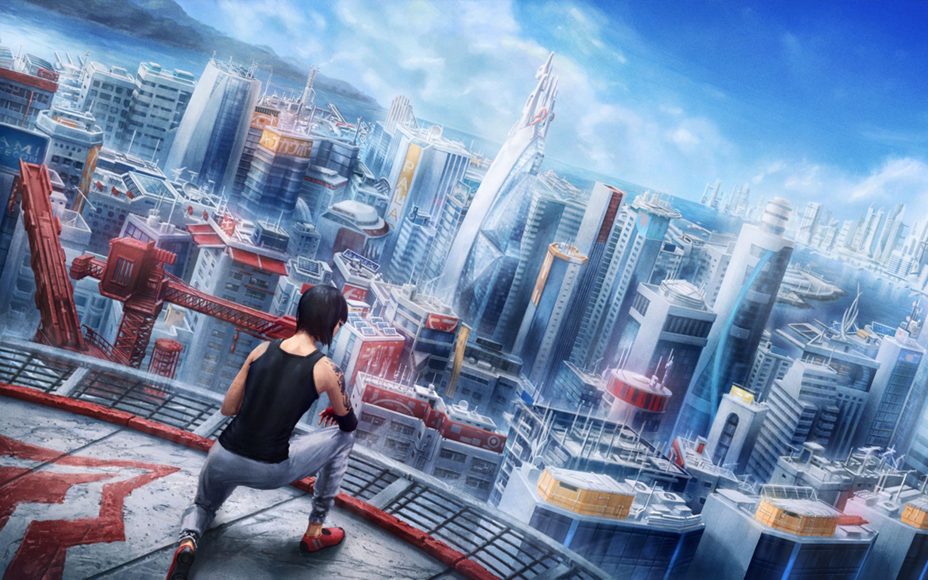 HD Background Mirrors Edge Catalyst Game 2016 EA Skyscrapers