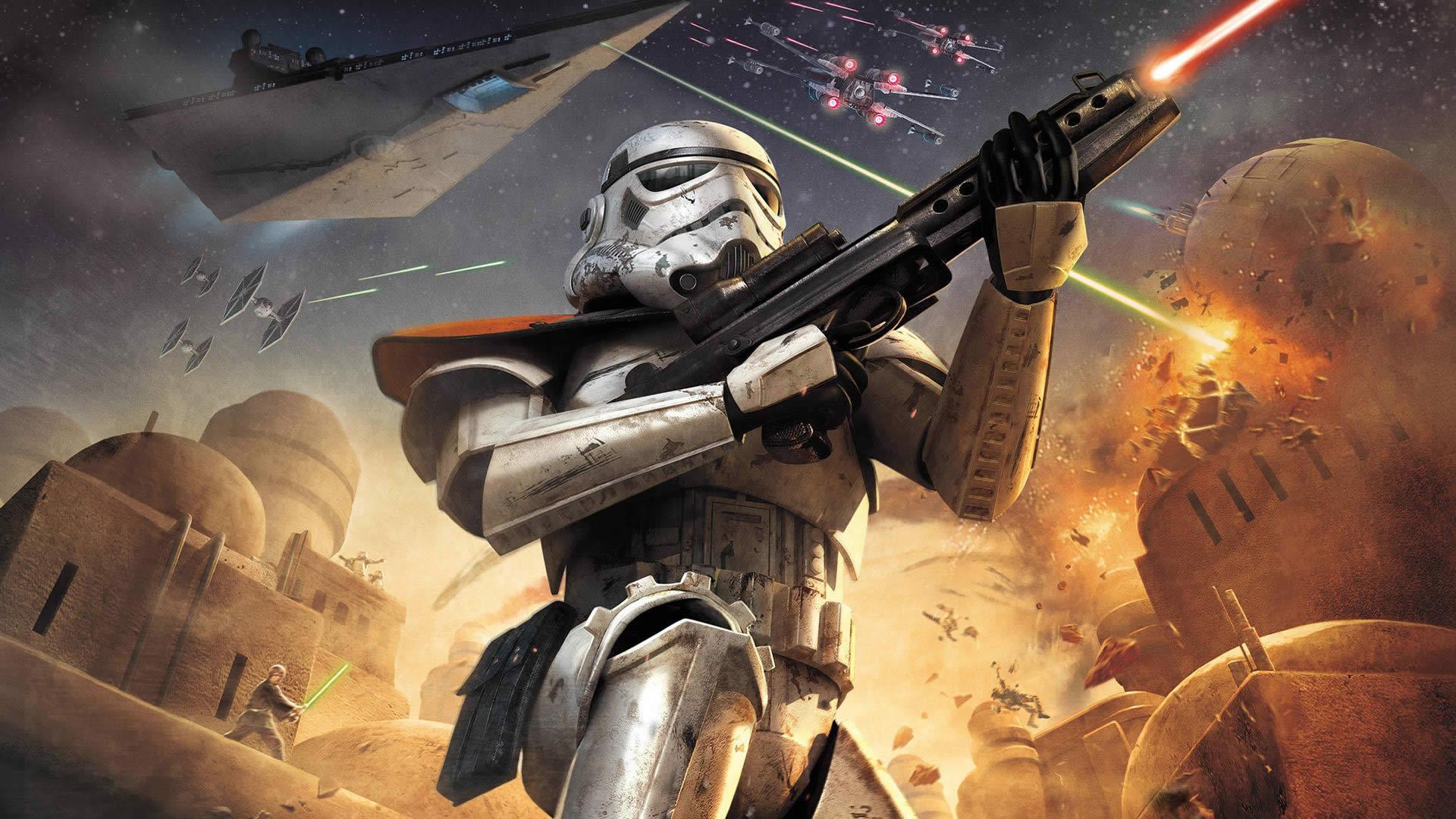 Stormtrooper In Battle HD Wallpaperx1080