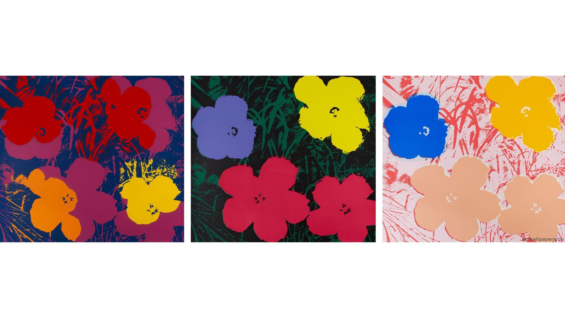 The painting of Andy Warhol Flowers wallpaper and image