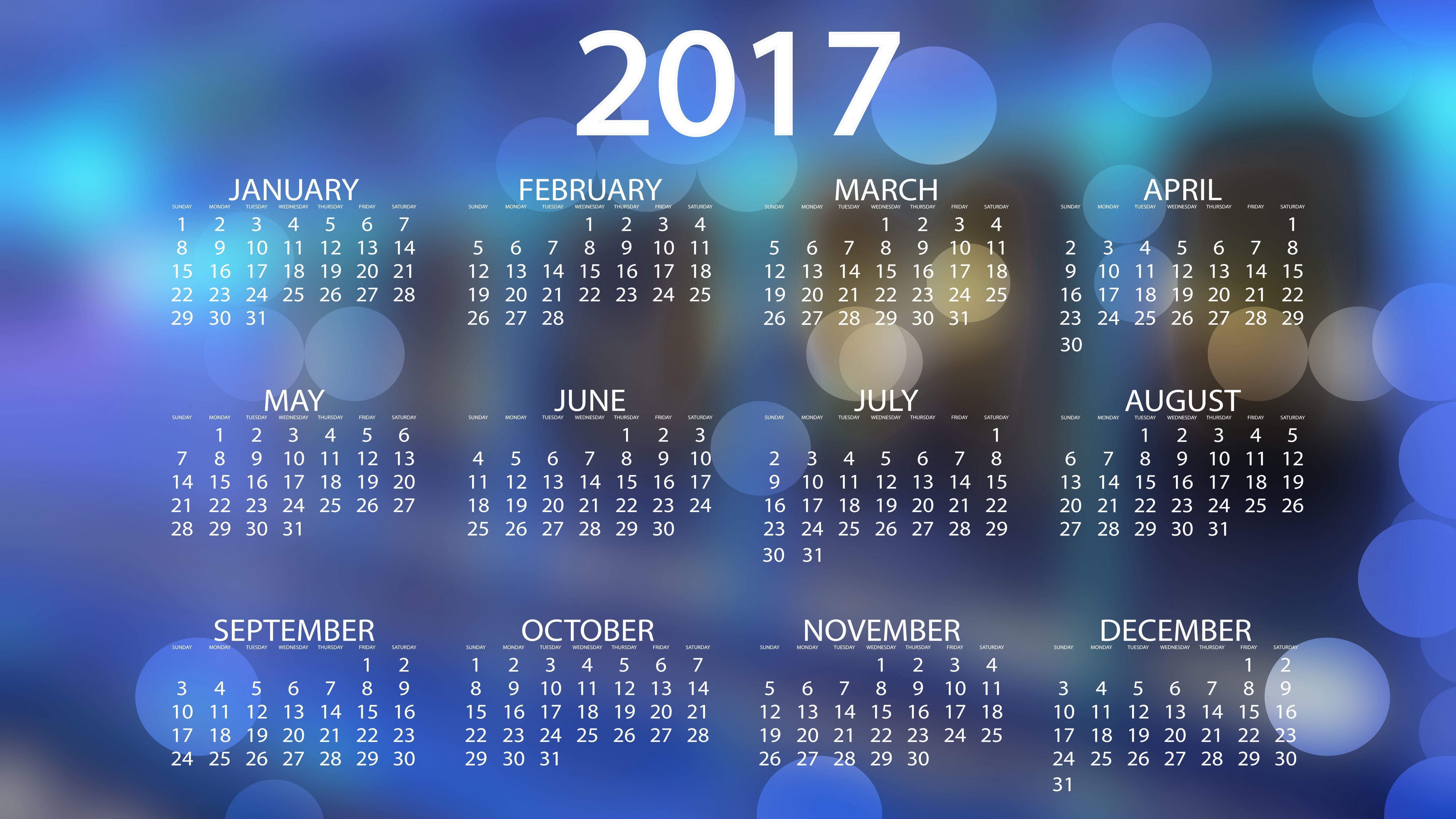 2017 Calendar Wallpapers