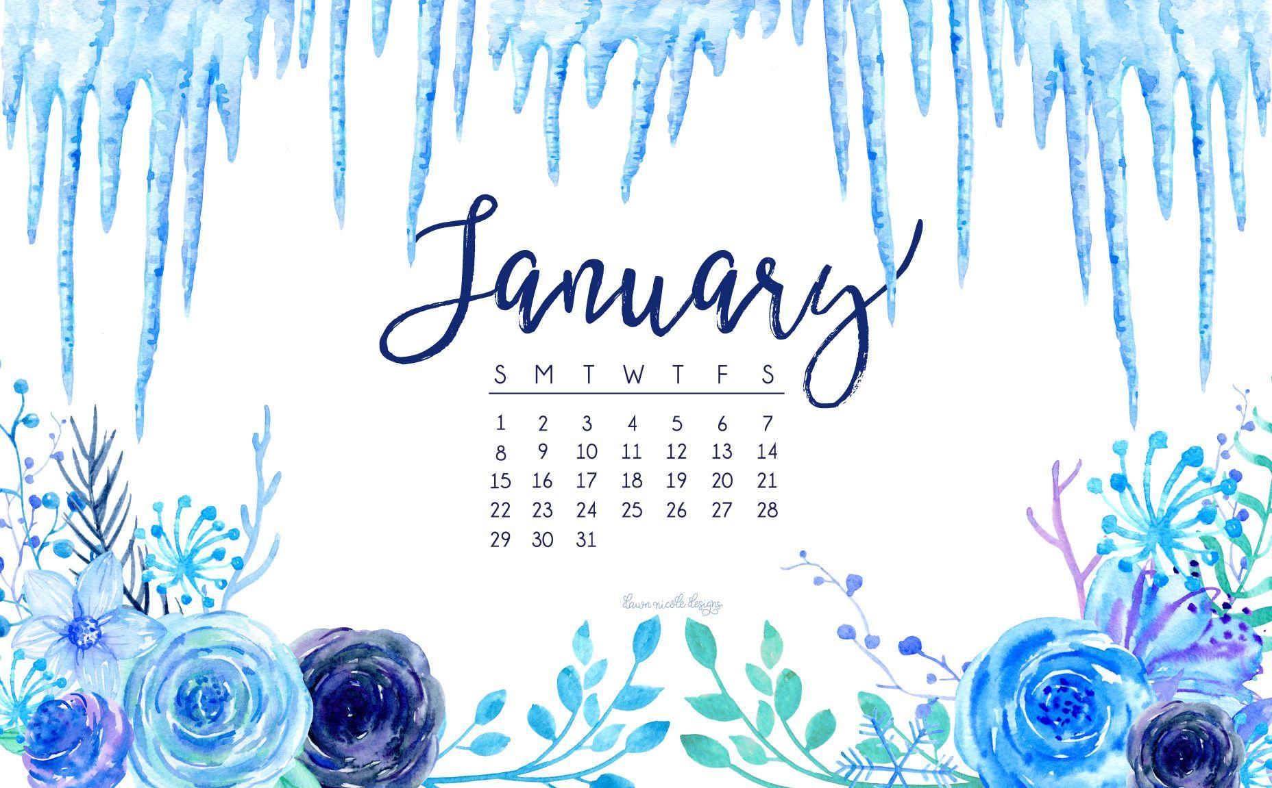 January 2017 Calendar + Tech Pretties