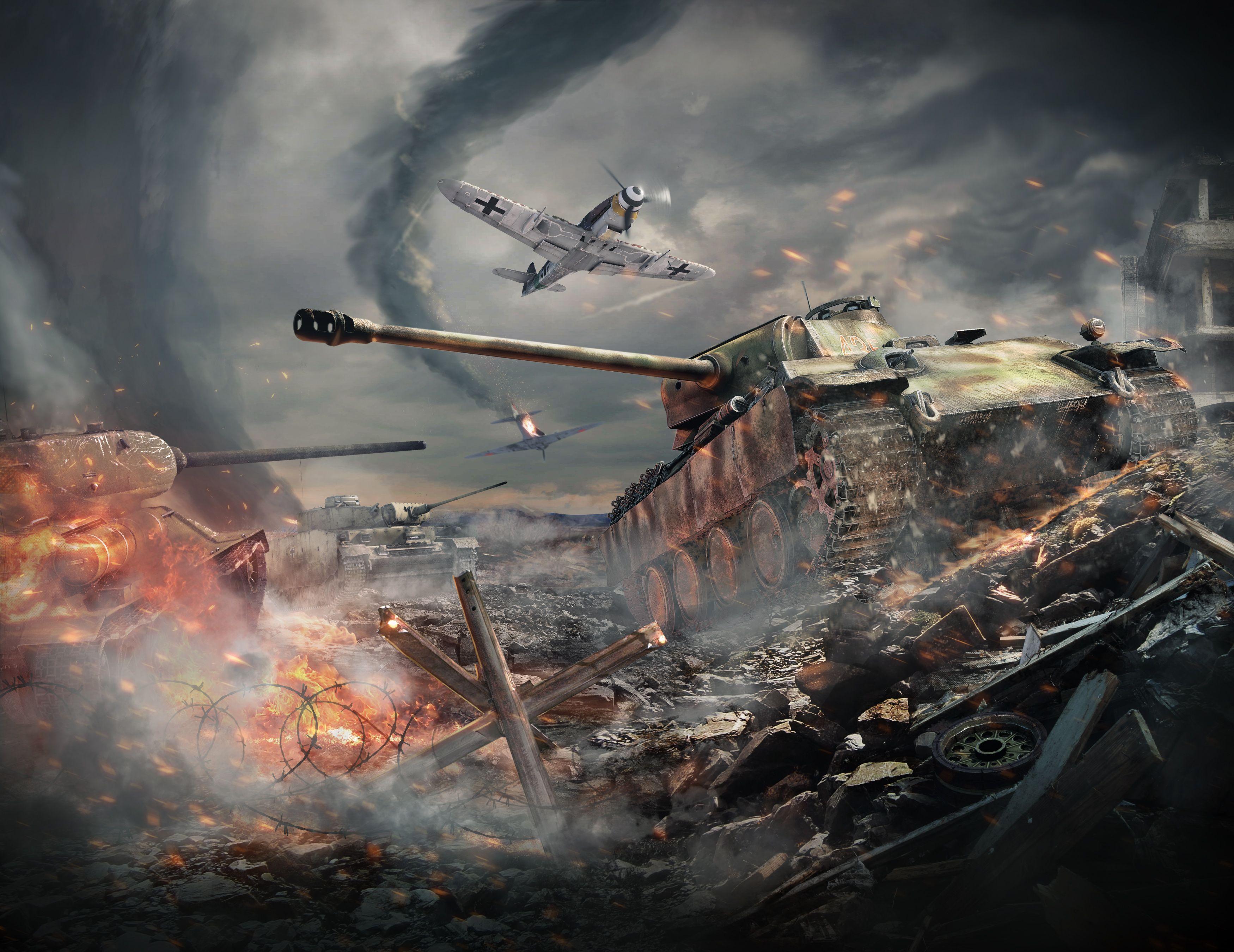 Wallpaper War Thunder, Tanks, Battle, HD, Games