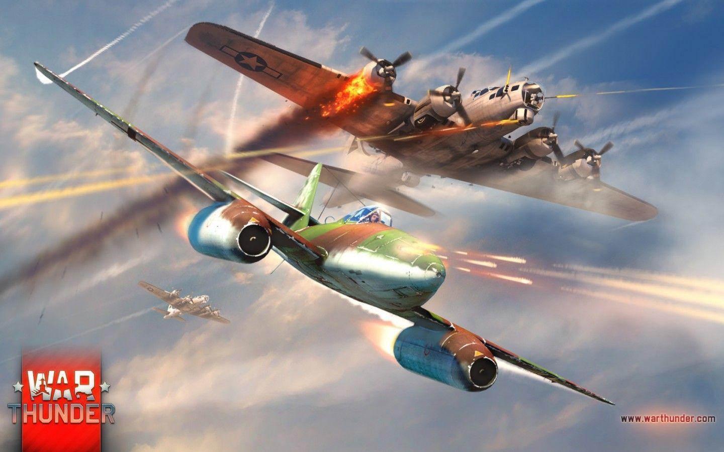 War Thunder, Aircrafts, Battle widescreen wallpaper. Wide