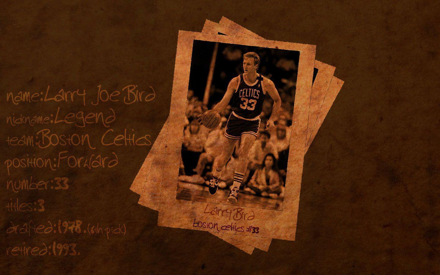 Larry Bird Career Bio Wallpaper. Basketball Wallpaper at