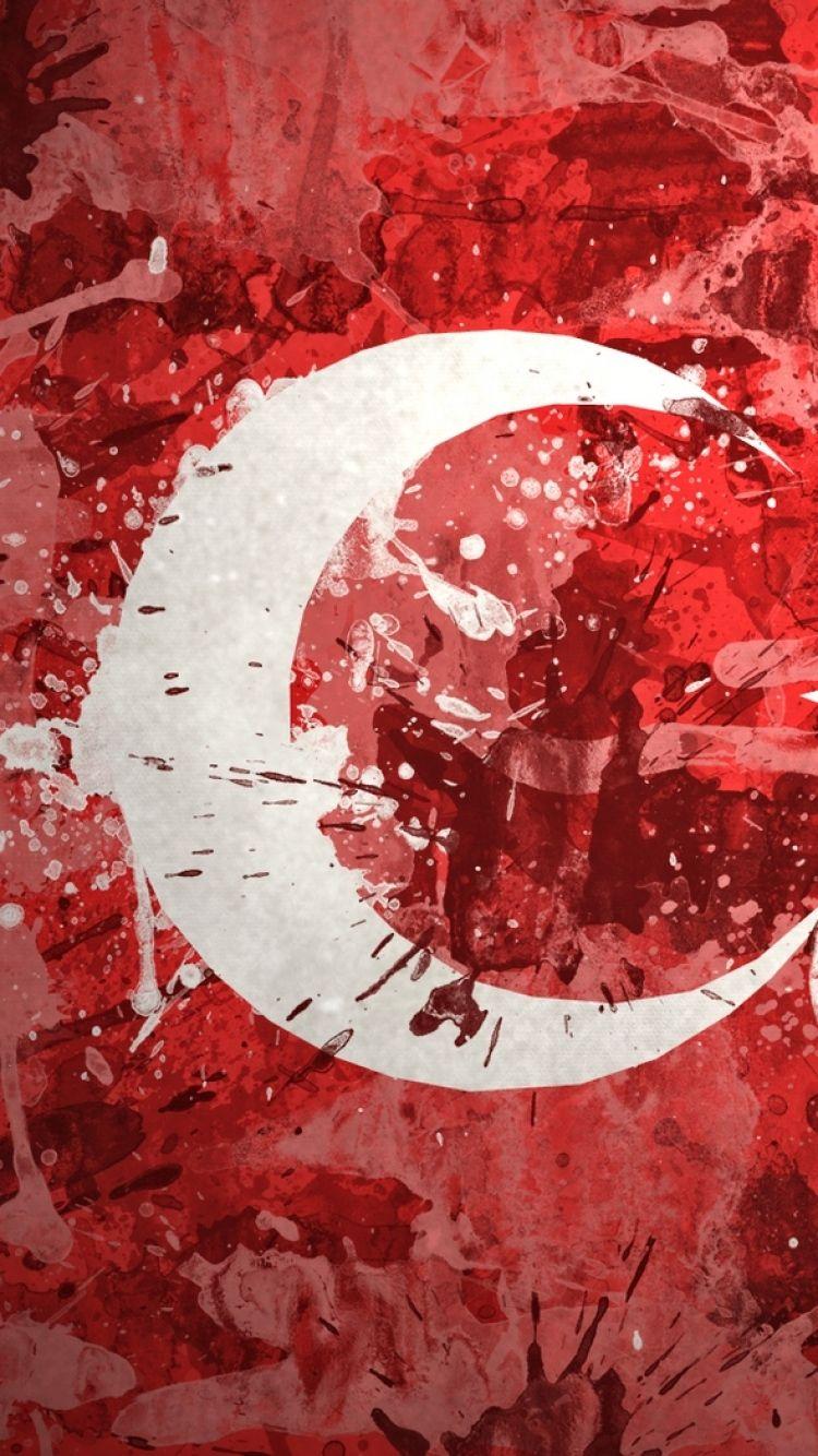 Download Wallpaper 750x1334 Turkey, Flag, Red iPhone 6 HD Background