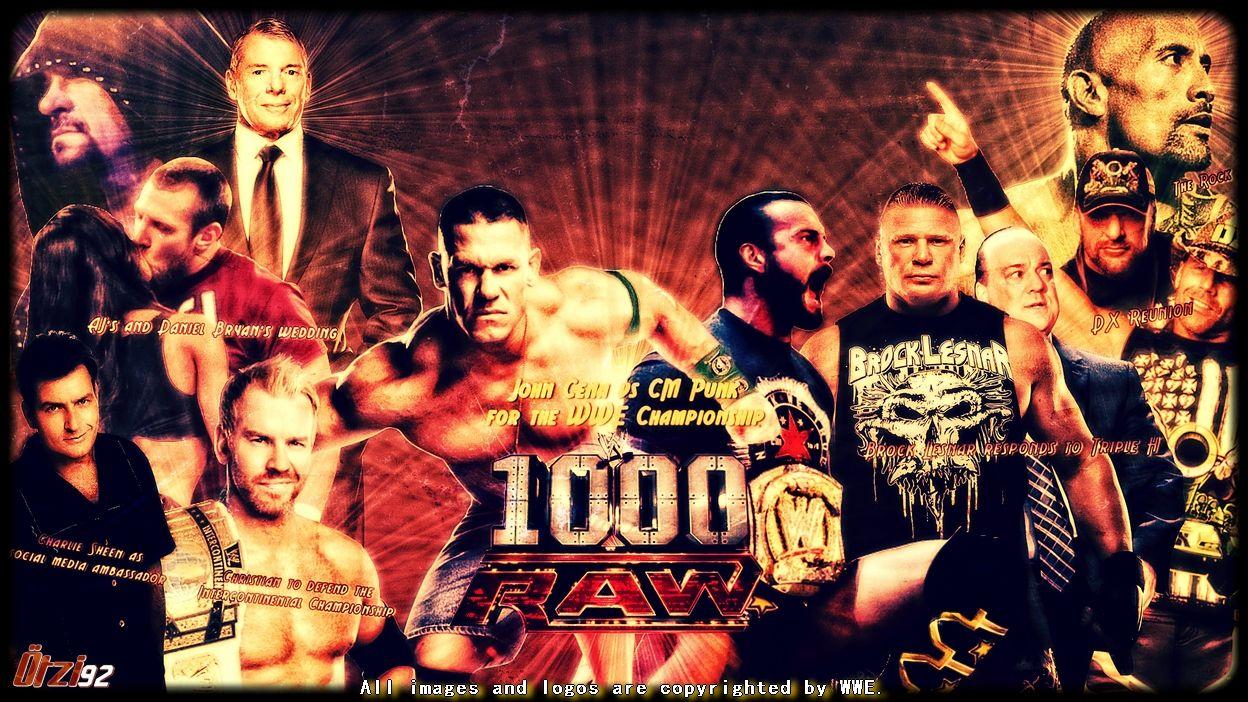 WWE Raw 1000th Episode Wallpaper Superstars, WWE Wallpaper