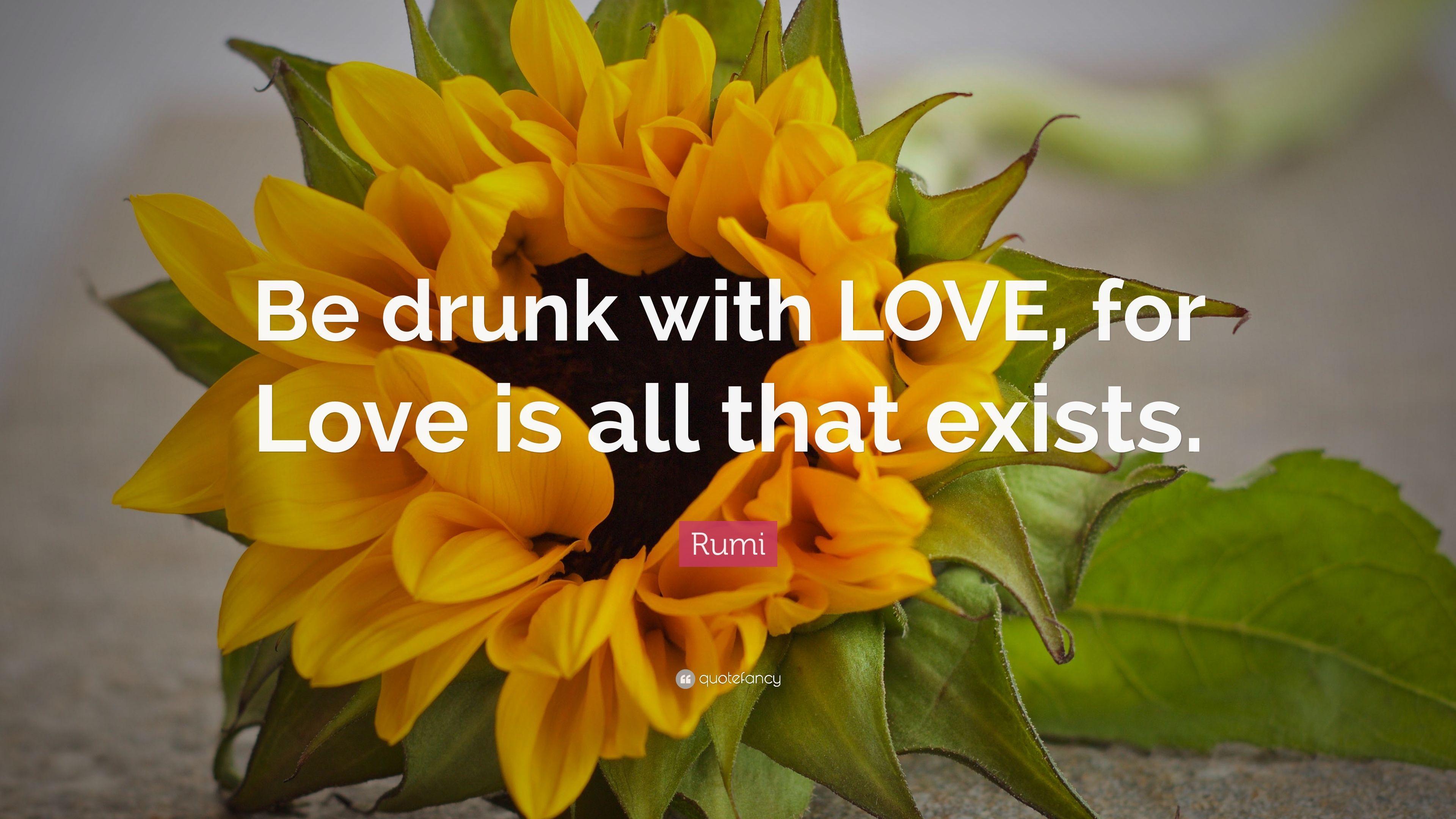 Rumi Quote: “Be drunk with LOVE, for Love is all that exists.” 2