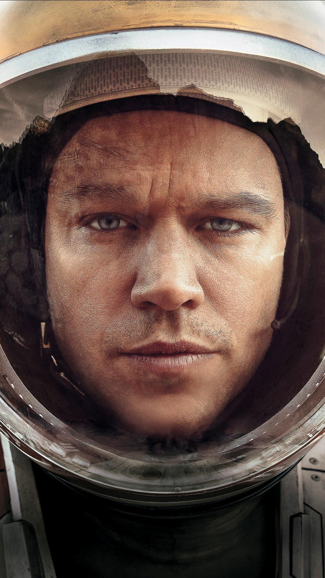 Matt Damon The Martian Helmet Android Wallpaper free download